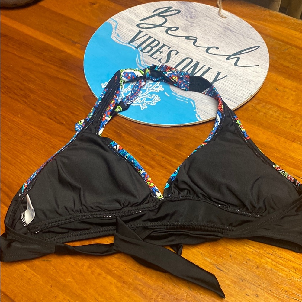 Colorful Patterned Bikini Top - Picture 2 of 3